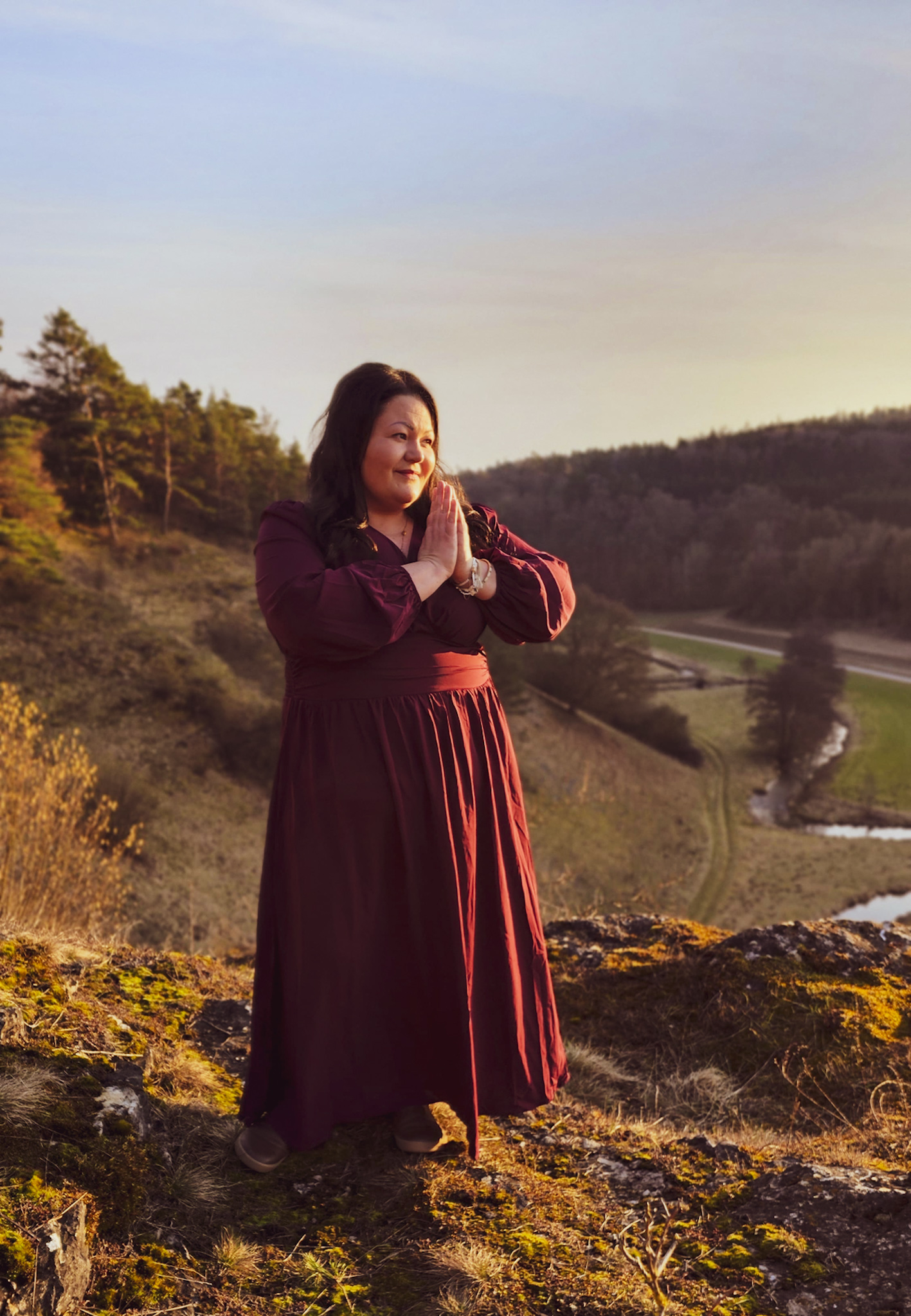 Ich, Susanne auf einem Felsen